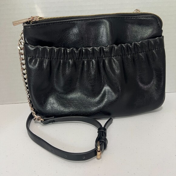 ZARA Trafaluc Black Crossbody Chain Strap Bag Handbag Purse - Picture 1 of 11